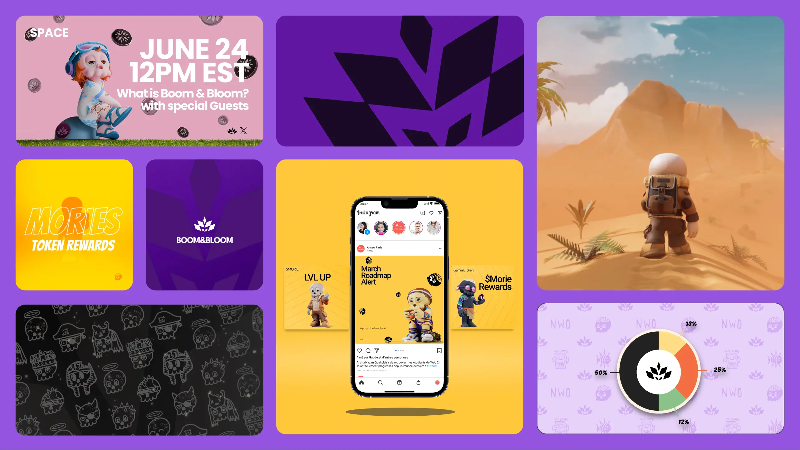 Boom & Bloom — Morries character & brand design, image 2 by David Herbrechter
