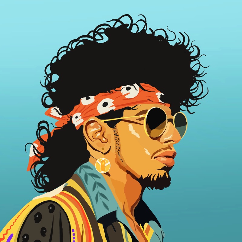 Abstract Herb 10 — daily side-profile character study by David Herbrechter