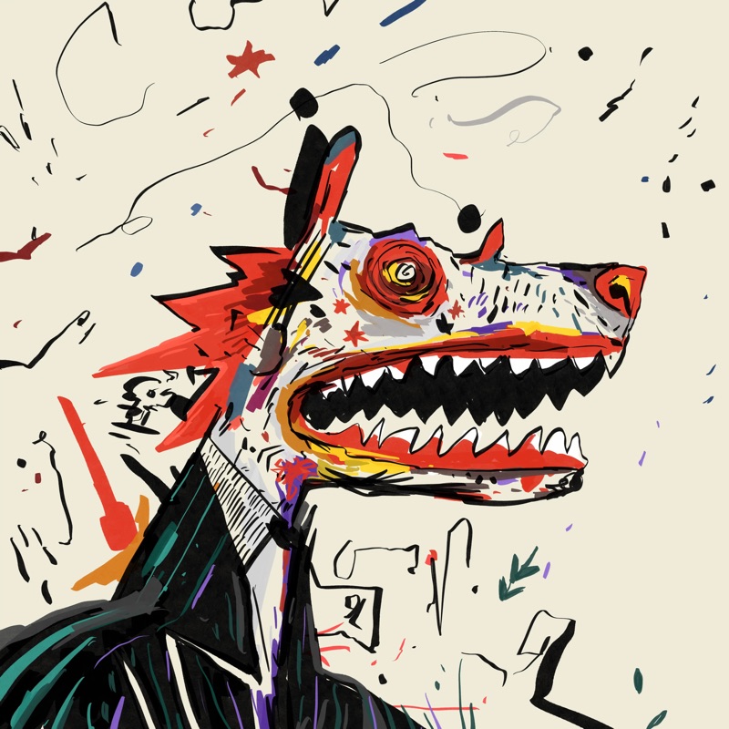 Abstract Herb 44 — daily side-profile character study by David Herbrechter