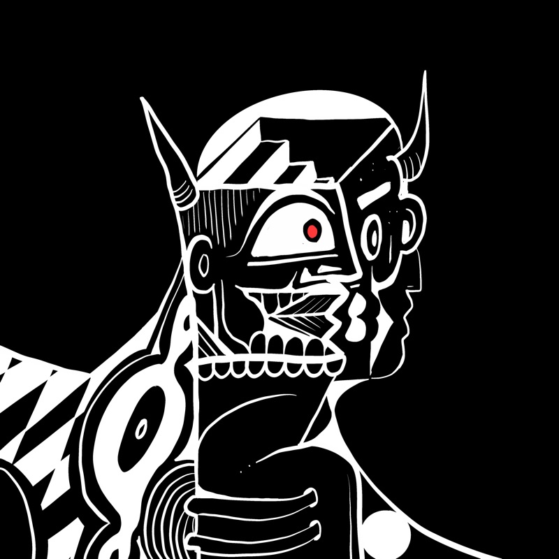 Abstract Herb 64 — daily side-profile character study by David Herbrechter