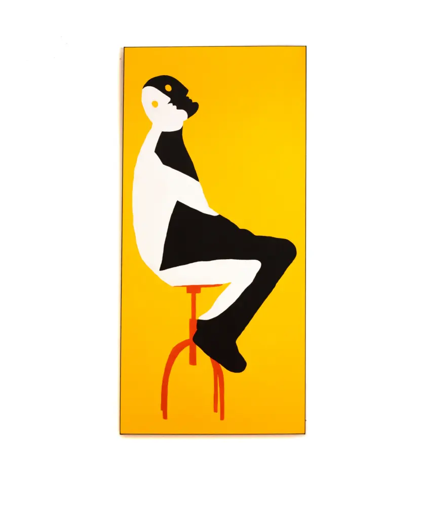 Painting No. 1 by David Herbrechter — acrylic on canvas, figurative city scene