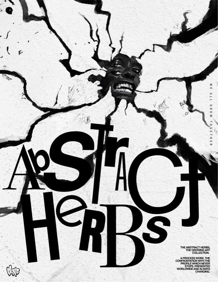 Abstract Herbs poster 1 — print design by David Herbrechter